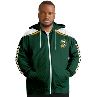 Mens Plus-size Ziphoodie - Emerald Green - Synergetic Heroes