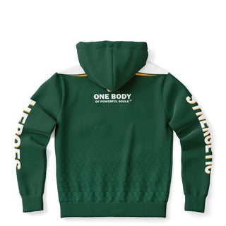 Mens Zip-Up Hoodie - Emerald Green