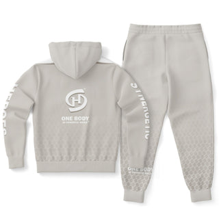 Mens Lettered Hoodie & Jogger - Jade White - Synergetic Heroes