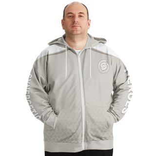 Mens Plus-size Ziphoodie - Jade White - Synergetic Heroes