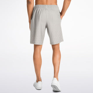 Mens Athletic Long Shorts - Jade White