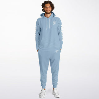 Mens Hoodie & Emblem Jogger - Angel Blue