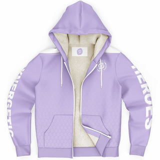 Mens Microfleece Ziphoodie - Lavender Mist - Synergetic Heroes