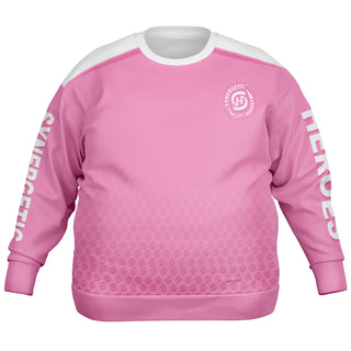 Womens Athletic Plus-size Sweatshirt - Soft Rose