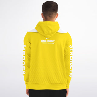 Mens Zip-Up Hoodie - Yellow Sun