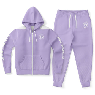 Mens Ziphoodie & Emblem Jogger - Lavender Mist