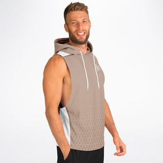 Mens Drop Armhole Hoodie - Taupe Stone - Synergetic Heroes