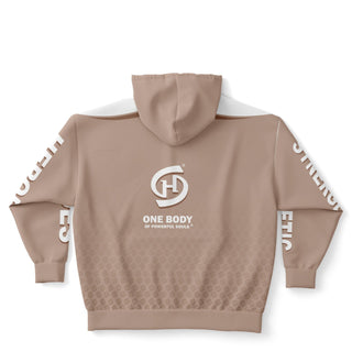 Mens Plus-size Hoodie - Taupe Stone - Synergetic Heroes