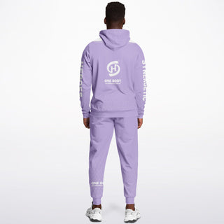 Mens Lettered Hoodie & Jogger - Lavender Mist - Synergetic Heroes