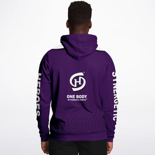 Mens Hoodie - Purple Shield