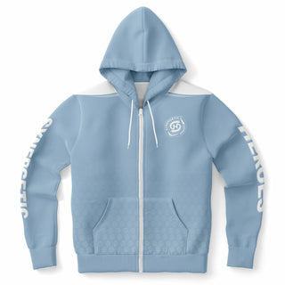 Mens Zip-Up Hoodie - Angel Blue