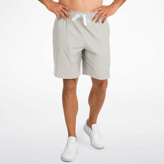 Mens Athletic Long Shorts - Jade White