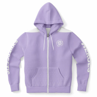 Mens Zip-Up Hoodie - Lavender Mist - Synergetic Heroes