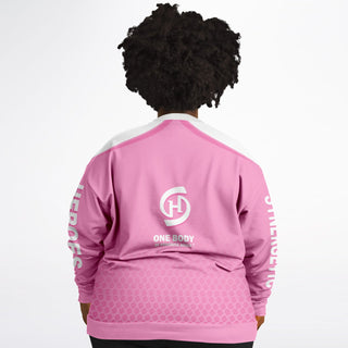 Womens Athletic Plus-size Sweatshirt - Soft Rose