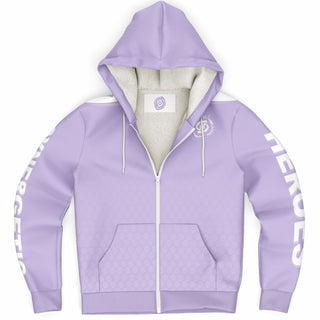 Mens Microfleece Ziphoodie - Lavender Mist - Synergetic Heroes