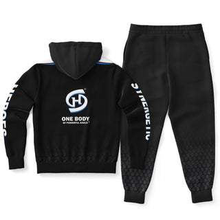 Mens Hoodie & Jogger - Obsidian Black - Synergetic Heroes