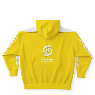 Mens Plus-size Ziphoodie - Yellow Sun - Synergetic Heroes