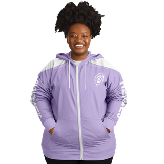 Womens Plus-size Ziphoodie - Lavender Mist - Synergetic Heroes