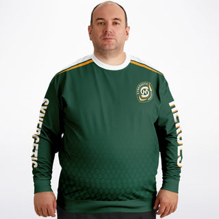 Mens Athletic Plus-size Sweatshirt - Emerald Green