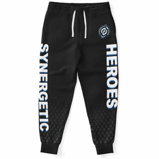 Mens Lettered Jogger - Obsidian Black - Synergetic Heroes