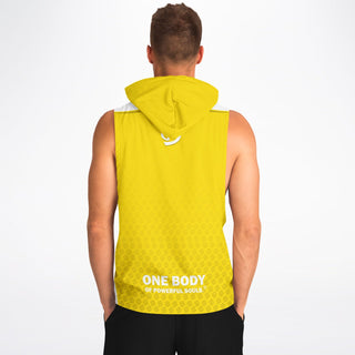 Mens Drop Armhole Hoodie - Yellow Sun - Synergetic Heroes