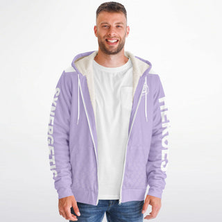 Mens Microfleece Ziphoodie - Lavender Mist - Synergetic Heroes