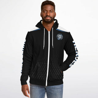 Mens Microfleece Ziphoodie - Obsidian Black - Synergetic Heroes