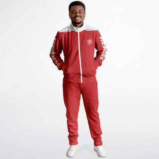 Mens Tracksuit - Fire Red - Synergetic Heroes