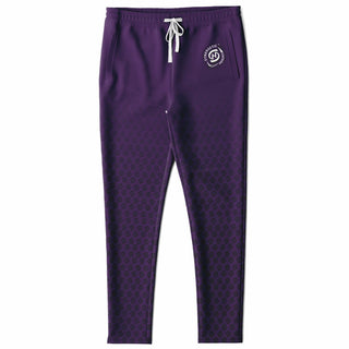 Mens Track Pants - Purple Shield