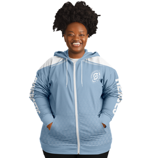 Womens Plus-size Ziphoodie - Angel Blue - Synergetic Heroes