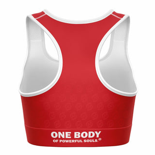 Sports Bra - Fire Red - Synergetic Heroes