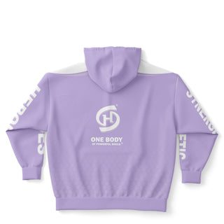 Mens Plus-size Hoodie - Lavender Mist - Synergetic Heroes