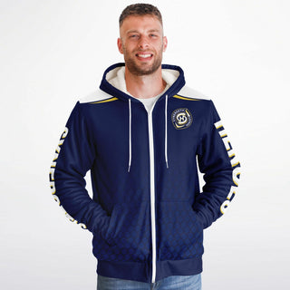 Mens Microfleece Ziphoodie - Midnight Blue - Synergetic Heroes