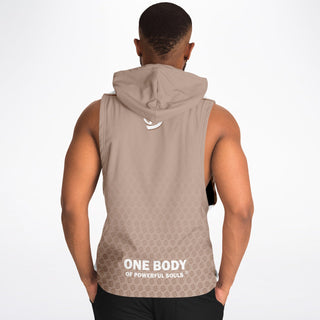 Mens Drop Armhole Hoodie - Taupe Stone - Synergetic Heroes