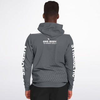 Mens Zip-Up Hoodie - Shadow Gray