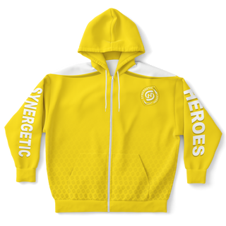 Mens Plus-size Ziphoodie - Yellow Sun - Synergetic Heroes