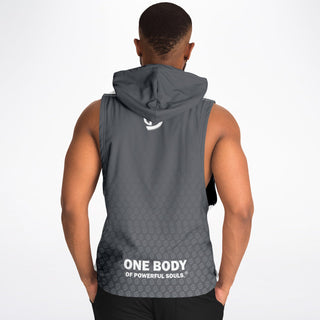 Mens Drop Armhole Hoodie - Shadow Gray - Synergetic Heroes