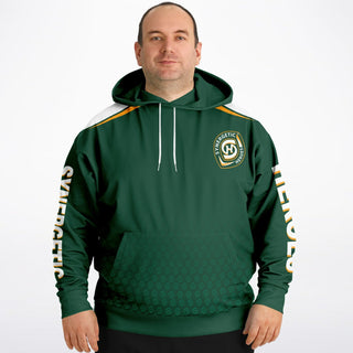 Mens Plus-size Hoodie - Emerald Green - Synergetic Heroes