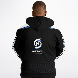 Mens Plus-size Hoodie - Obsidian Black - Synergetic Heroes