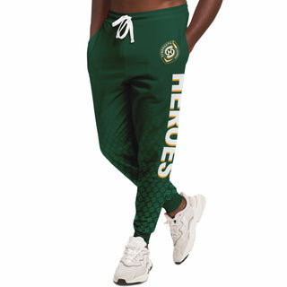 Mens Lettered Jogger - Emerald Green - Synergetic Heroes