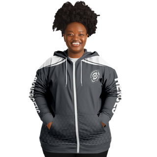 Womens Plus-size Ziphoodie - Shadow Gray - Synergetic Heroes