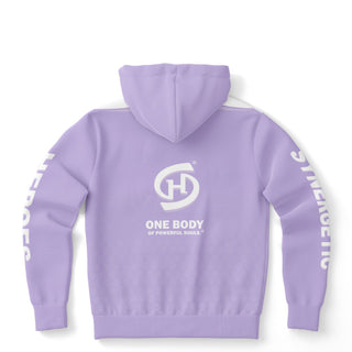 Mens Hoodie - Lavender Mist - Synergetic Heroes