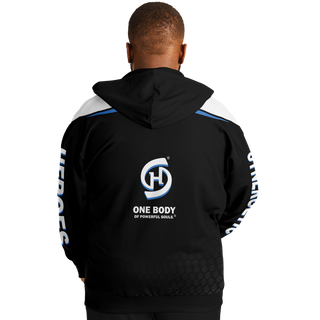 Mens Plus-size Ziphoodie - Obsidian Black - Synergetic Heroes