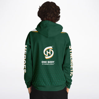 Mens Hoodie - Emerald Green - Synergetic Heroes