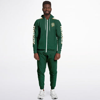 Mens Ziphoodie & Emblem Jogger - Emerald Green