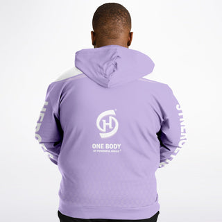 Mens Plus-size Hoodie - Lavender Mist - Synergetic Heroes