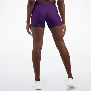 Legging Shorts - Purple Shield