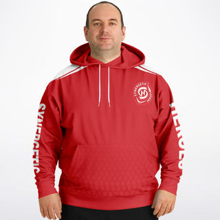 Mens Plus-size Hoodie - Fire Red - Synergetic Heroes