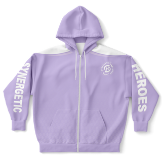 Mens Plus-size Ziphoodie - Lavender Mist - Synergetic Heroes