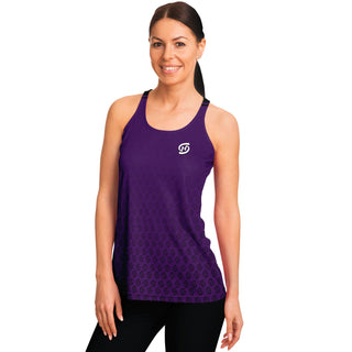 Flowy Racerback Tank Top - Purple Shield